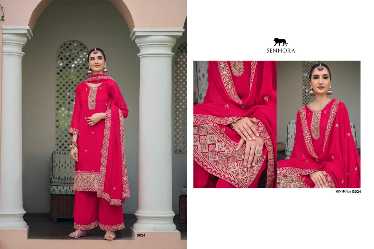 3024 Amyra Senhora Real Georgette Unstitched Suits