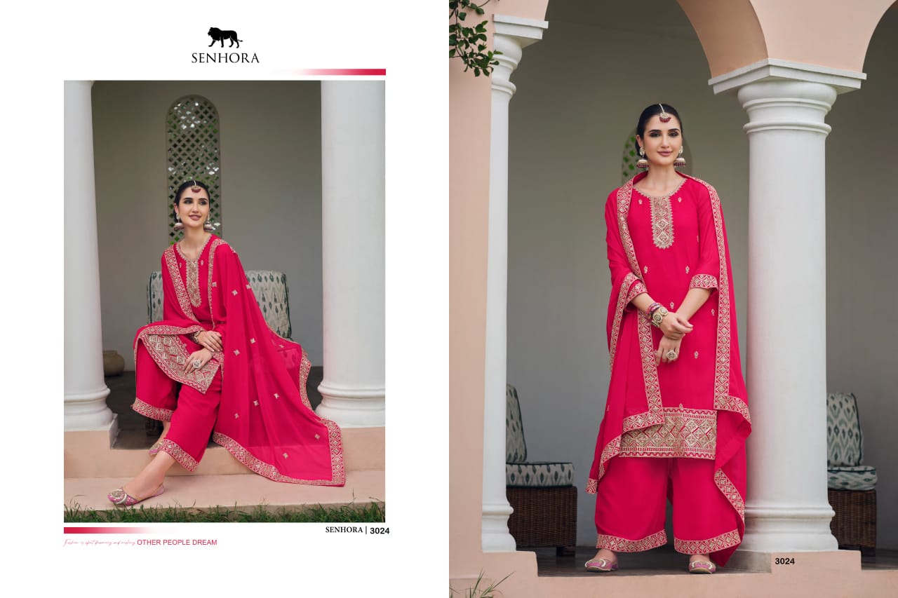 3024 Amyra Senhora Real Georgette Unstitched Suits