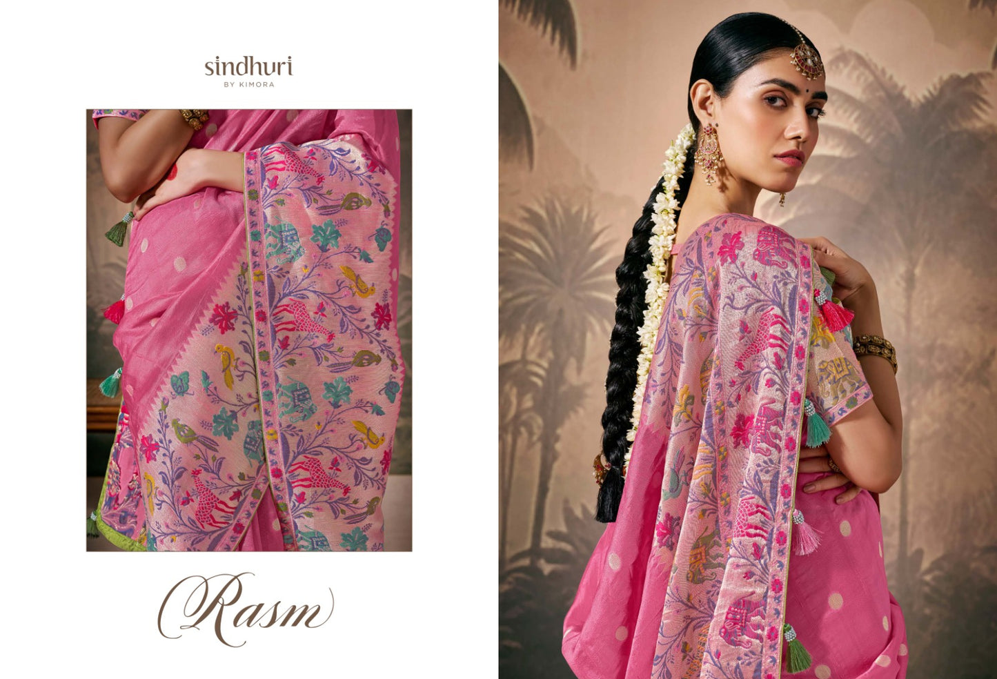 302 Rasm Kimora Sindhuri Zari Work Sarees