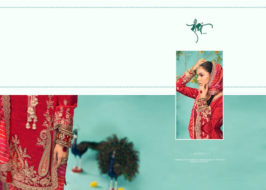 3031 Jaspreet Radha Trendz Heavy Chinon Readymade Suits