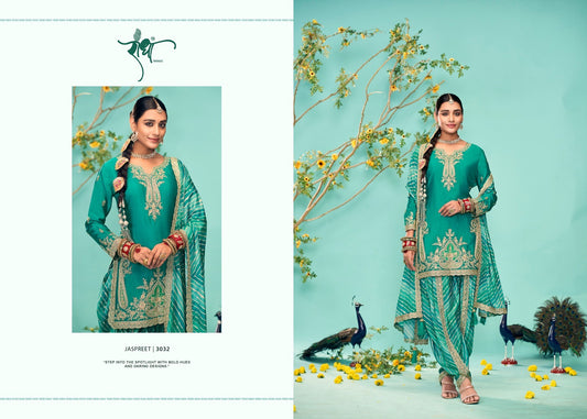3032 Jaspreet Radha Trendz Heavy Chinon Readymade Suits