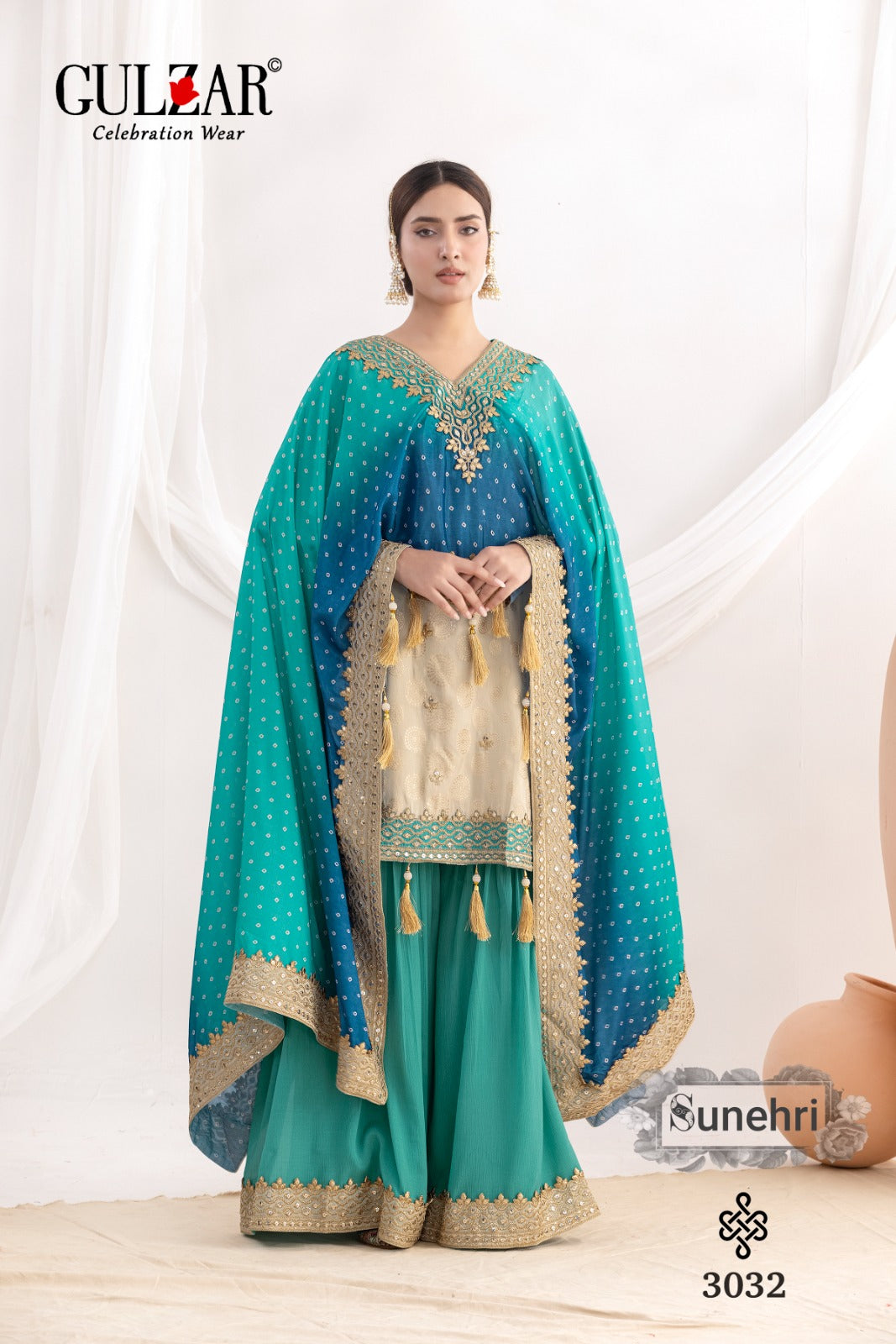 3032 Sunehri Gulzar Viscose Simmer Readymade Suits