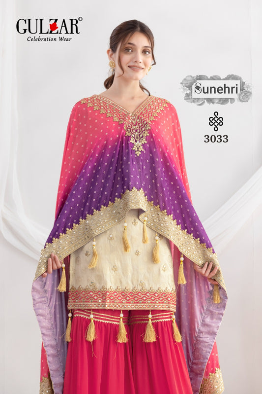 3033 Sunehri Gulzar Viscose Simmer Readymade Suits