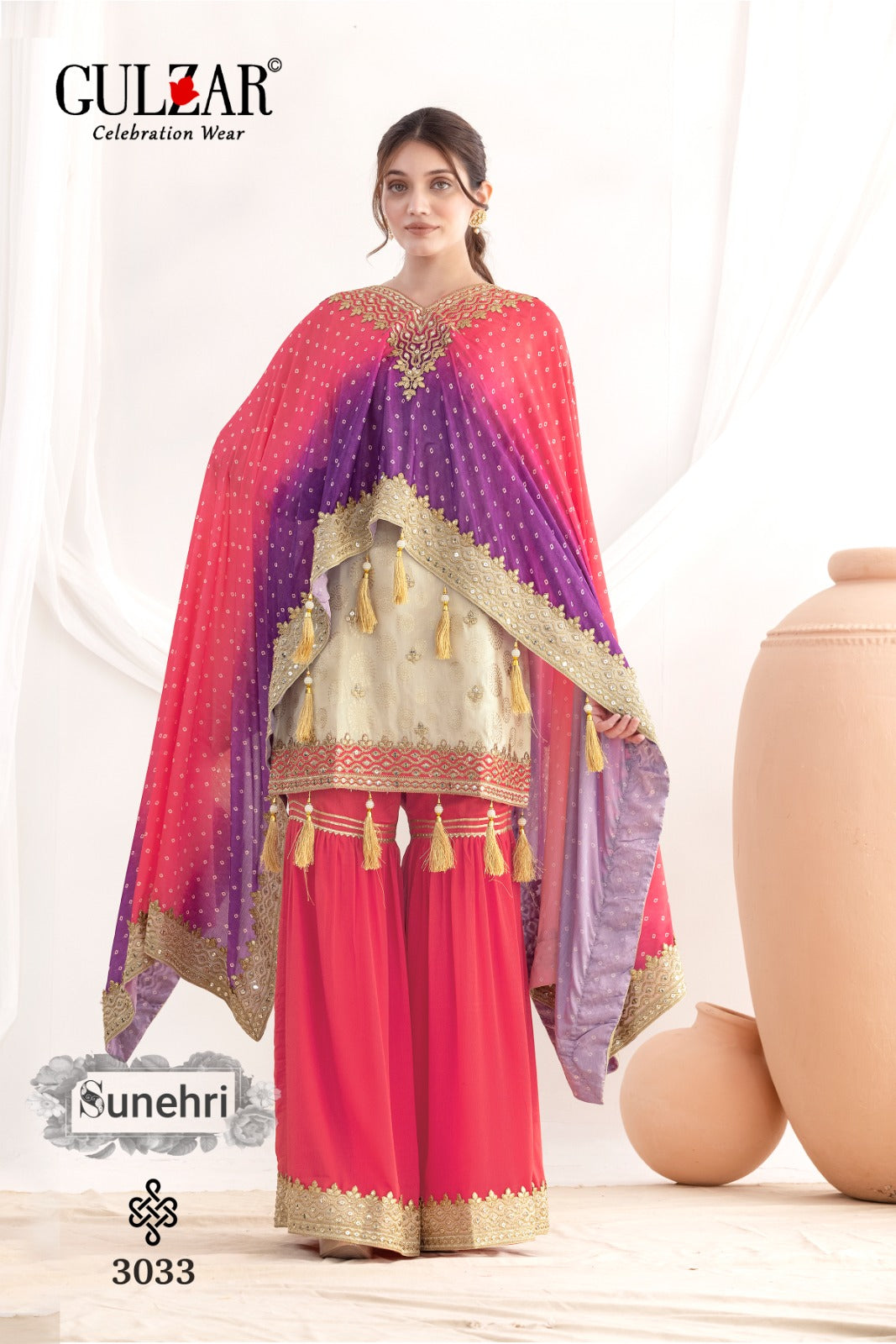 3033 Sunehri Gulzar Viscose Simmer Readymade Suits
