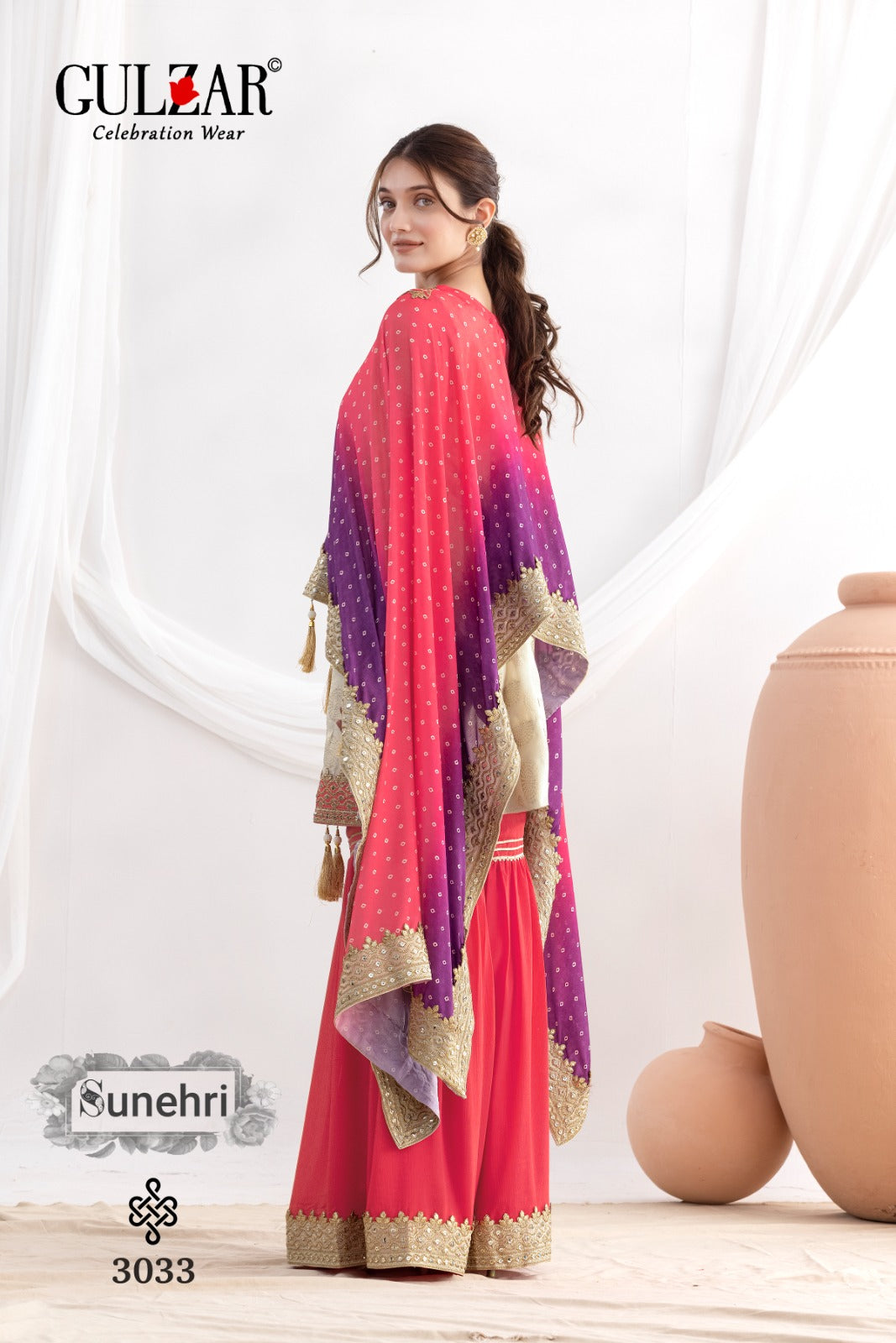 3033 Sunehri Gulzar Viscose Simmer Readymade Suits