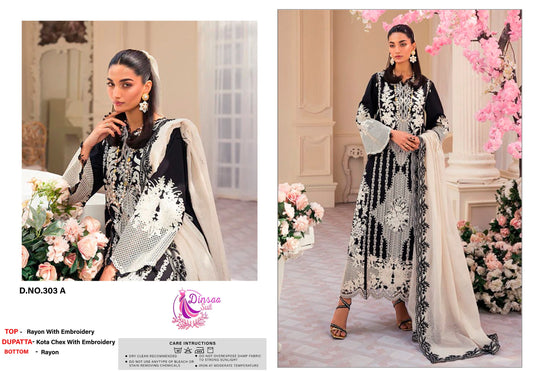 303A Dinsaa Suit Kota Chex Pakistani Salwar Suits
