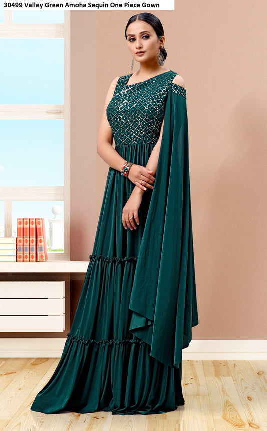 30499 Valley Green Amoha Sequin One Piece Gown