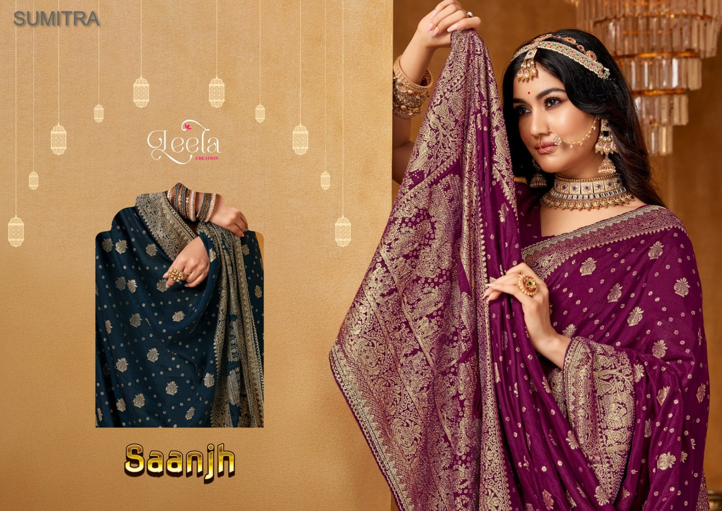 304 Saanjh-A Leela Sumitra Viscose Sarees