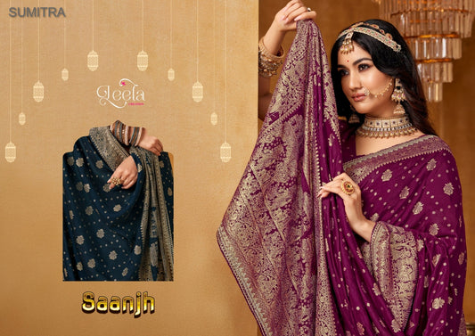 304 Saanjh-A Leela Sumitra Viscose Sarees