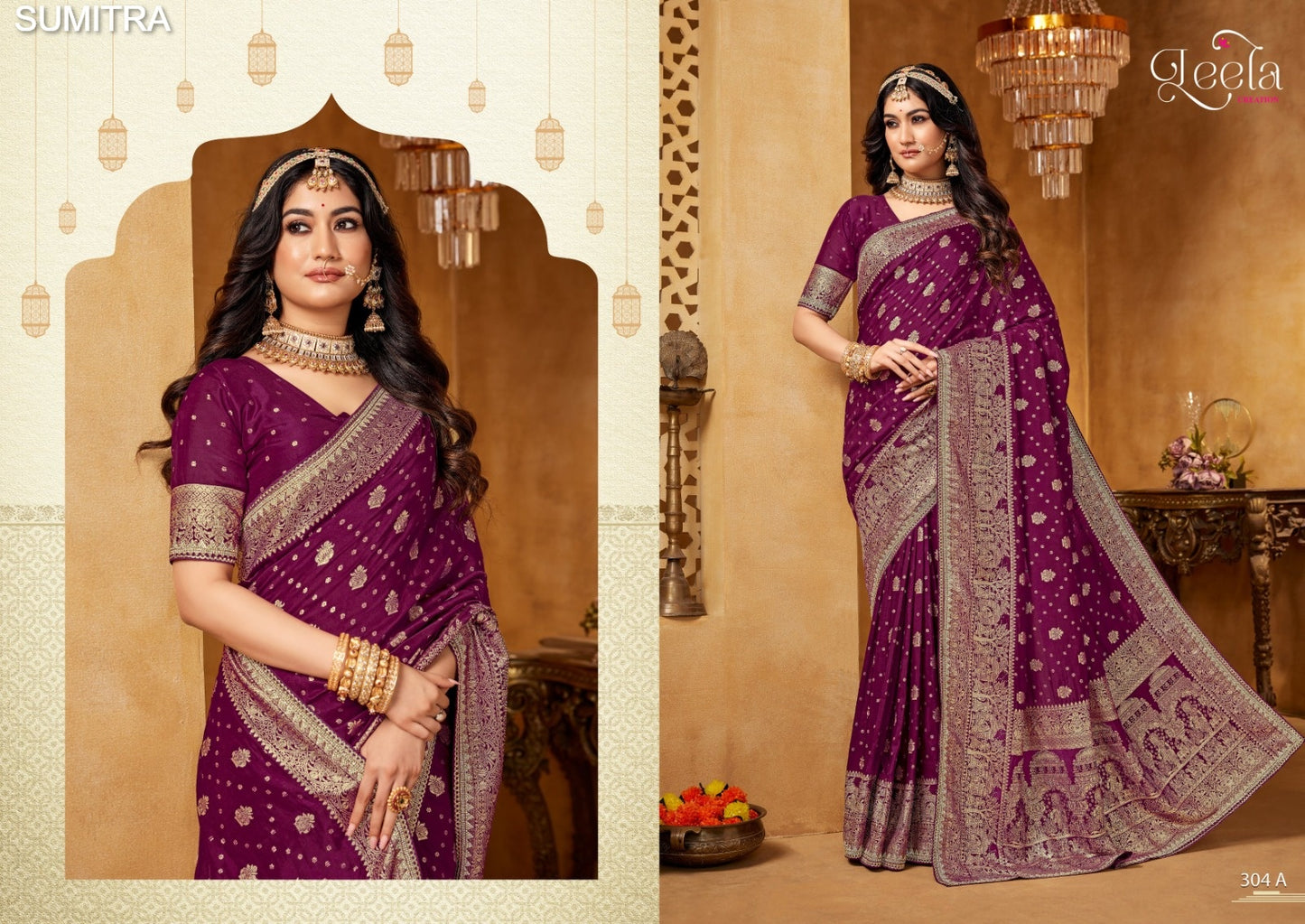 304 Saanjh-A Leela Sumitra Viscose Sarees