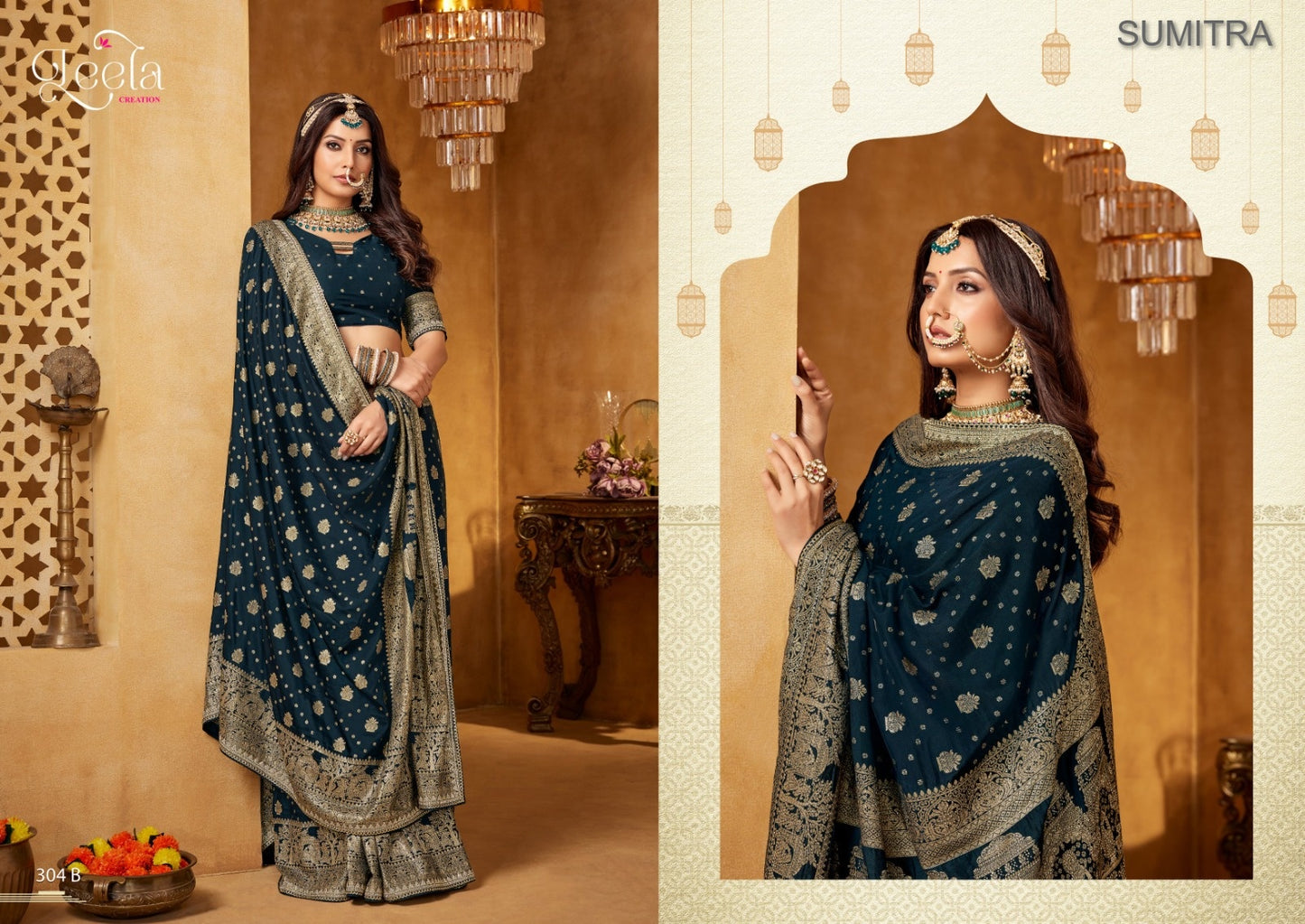 304 Saanjh-B Leela Sumitra Viscose Sarees