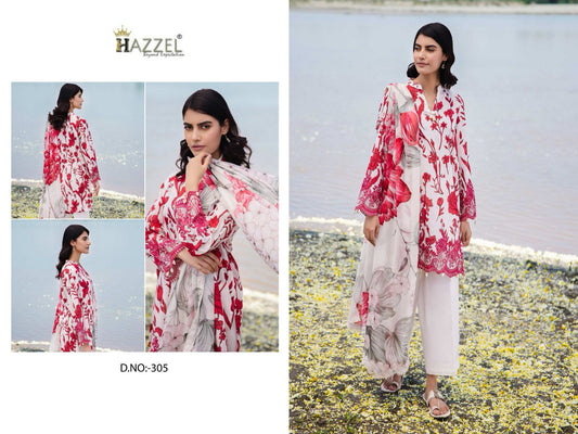 305 Hazzel Embroidery Pakistani Patch Suits