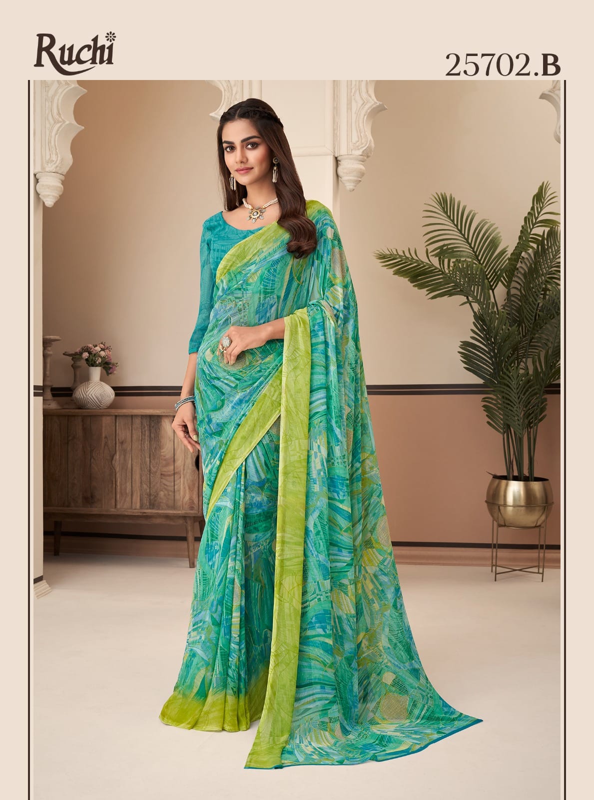 25702B Ragaa Georgette Ruchi Sarees