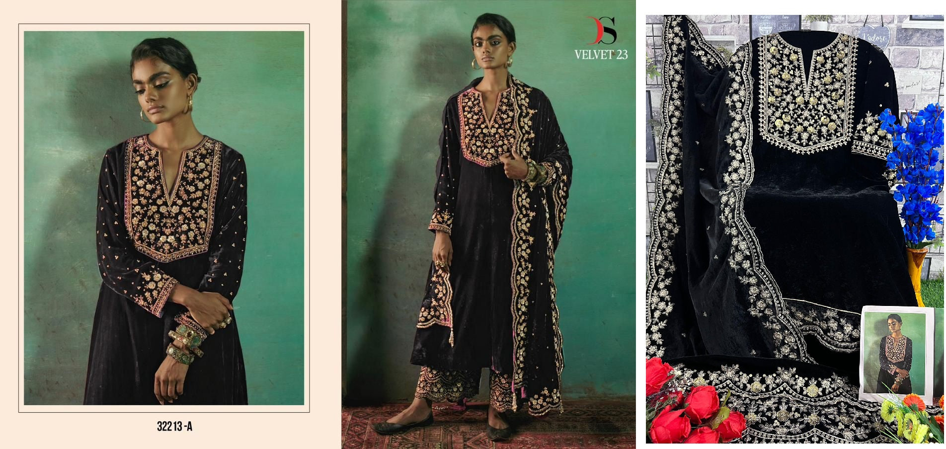 32213A Deepsy Velvet Suits