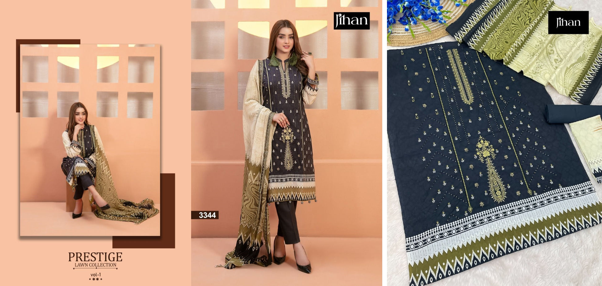 3344 Jihan Pakistani Salwar Suits