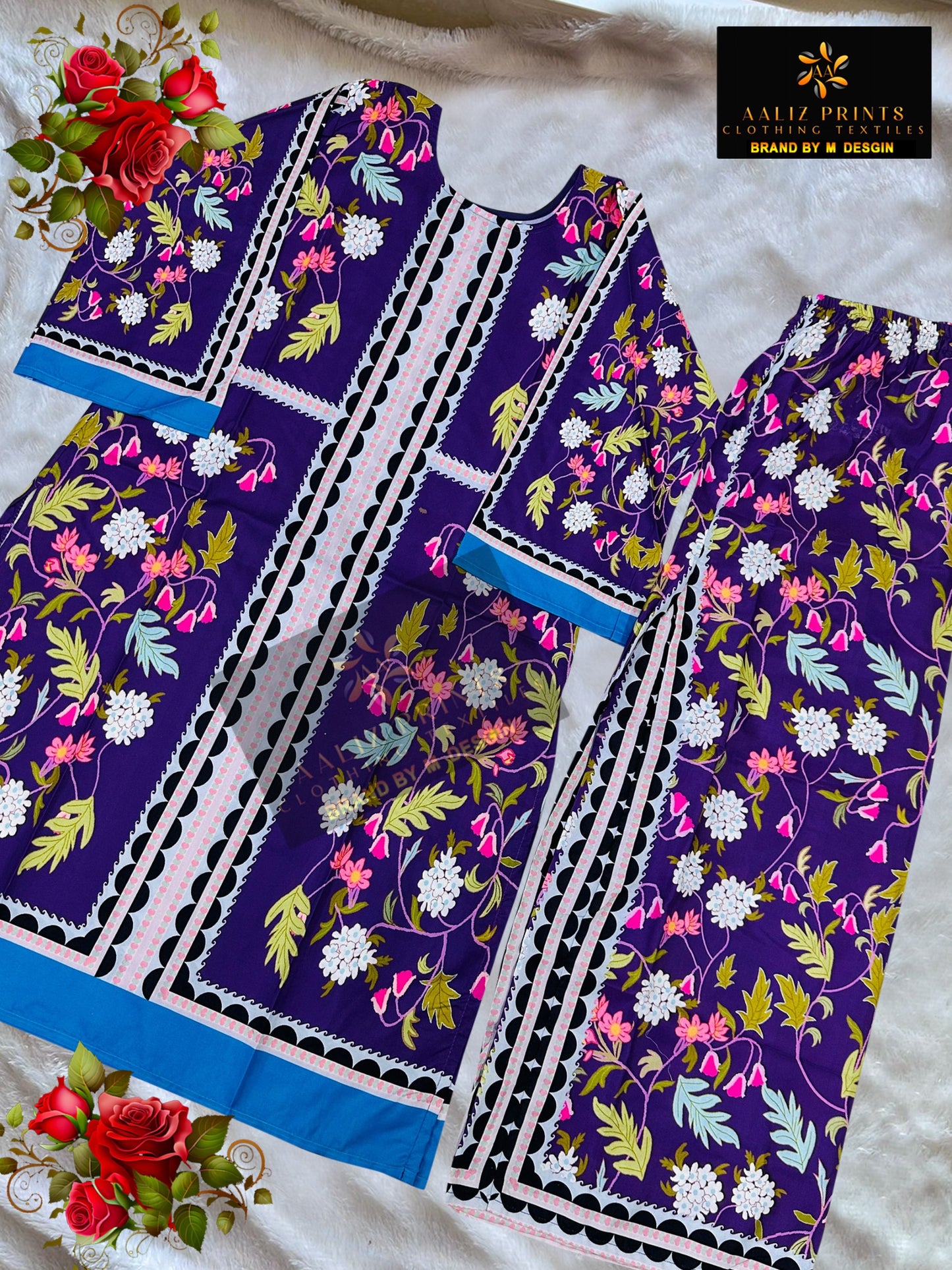 3071 Aaliz Print Lawn Co Ord Set