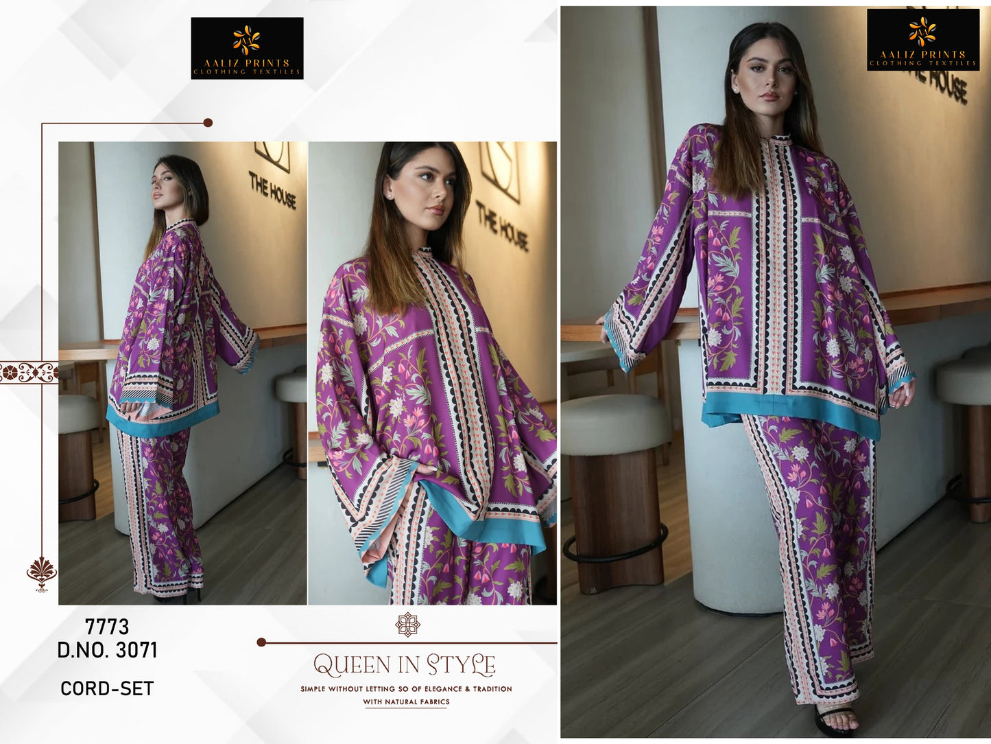 3071 Aaliz Print Lawn Co Ord Set