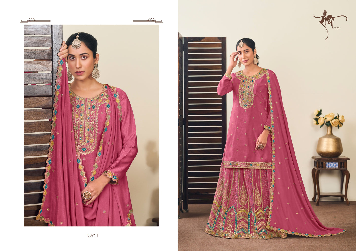 3071 Ghoomar Vol 2 Radha Trendz Premium Chinon Readymade Suits