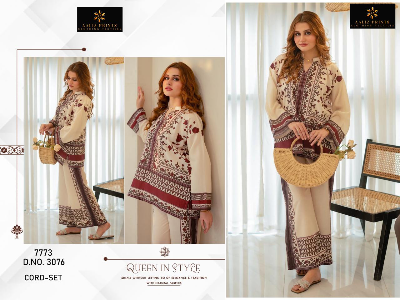 3076 Aaliz Print Lawn Co Ord Set