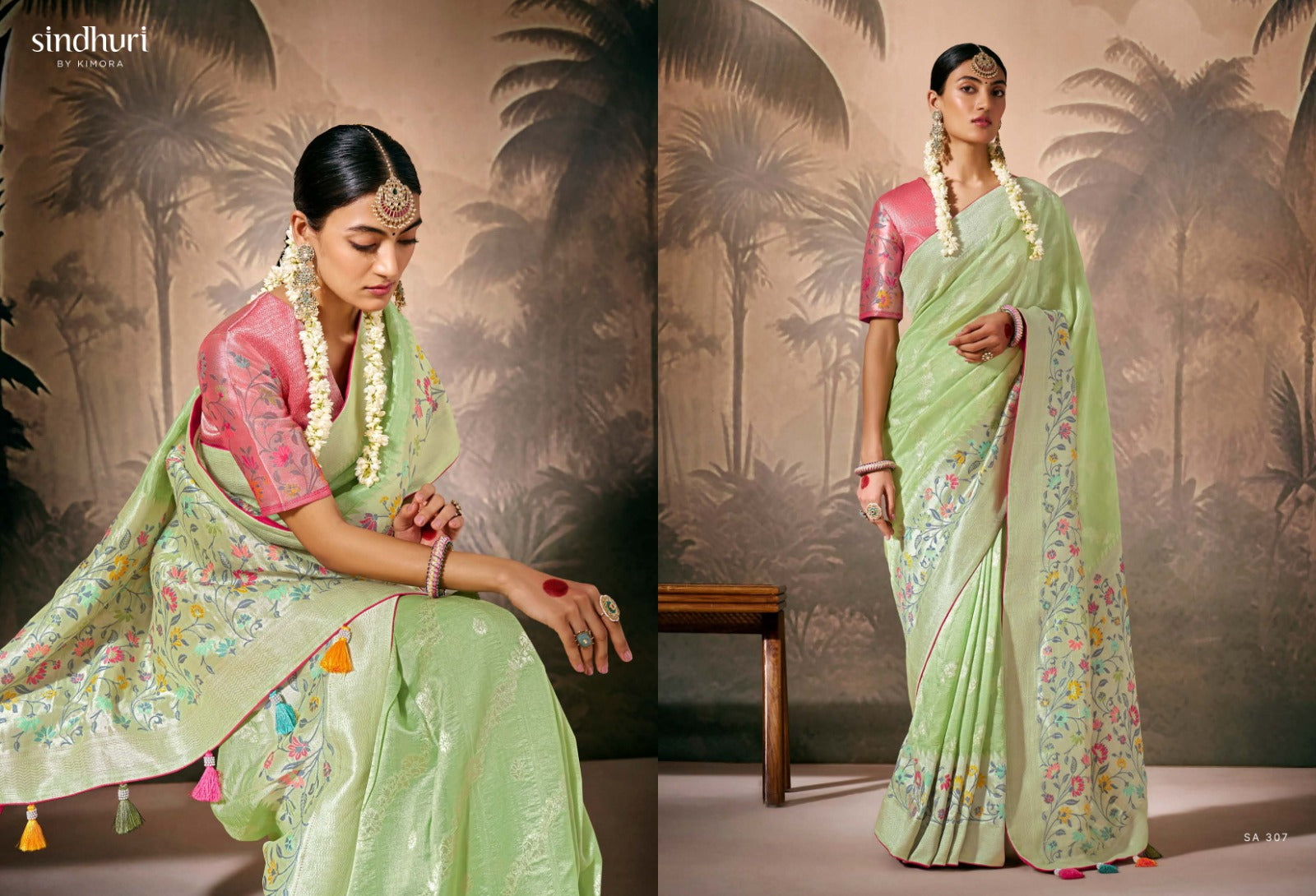 307 Rasm Kimora Sindhuri Zari Work Sarees