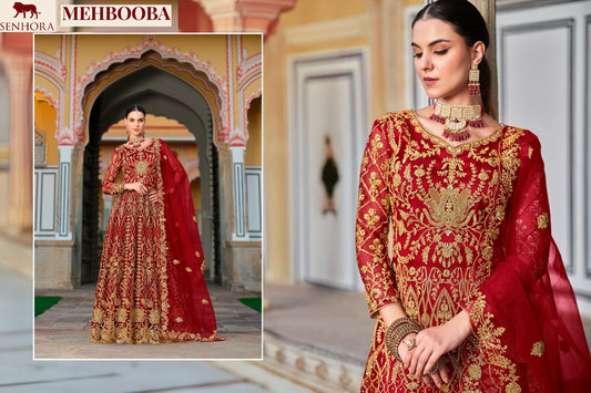 3081-Mehbooba Senhora Butterfly Net Unstitched Suits