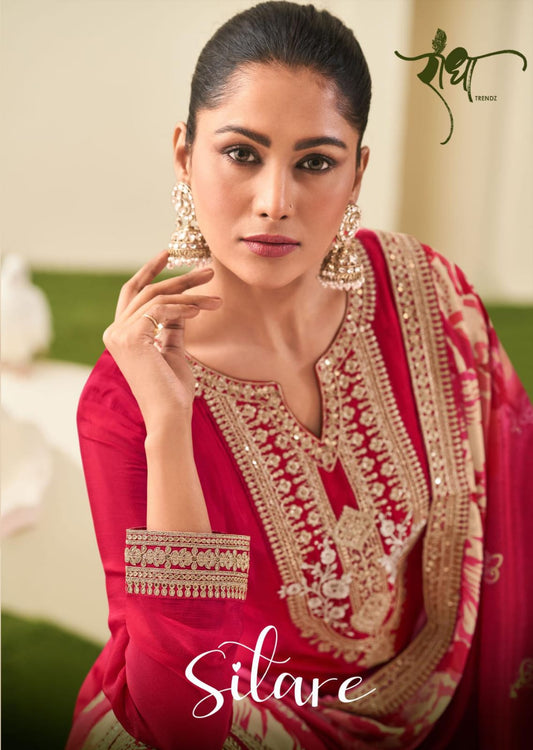 3082 Sitare Radha Trendz Premium Chinon Readymade Suits