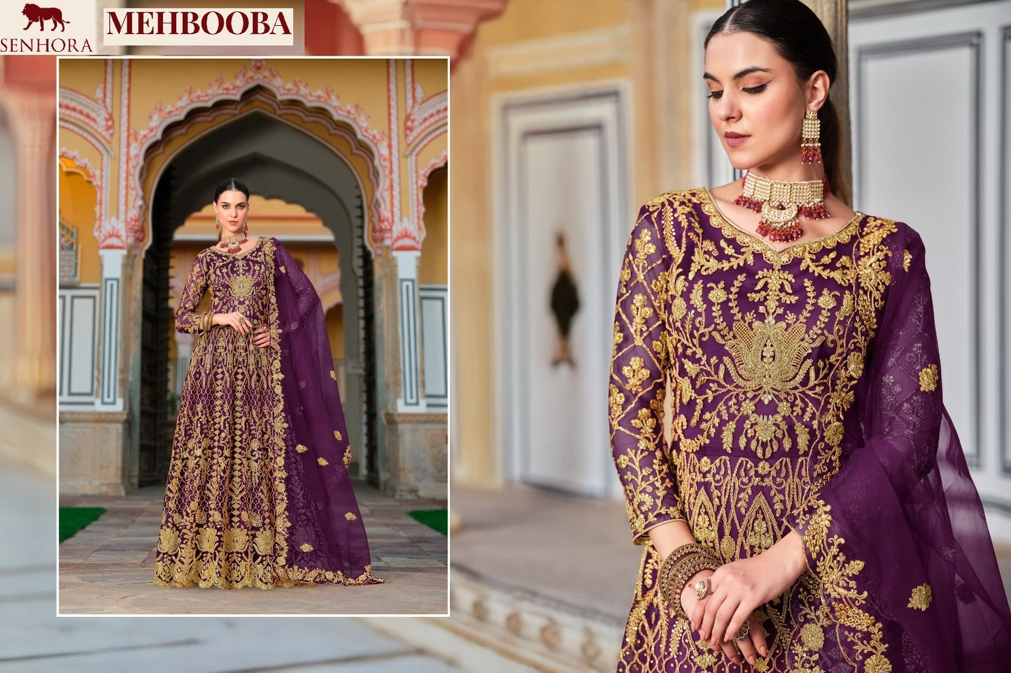 3083-Mehbooba Senhora Butterfly Net Unstitched Suits