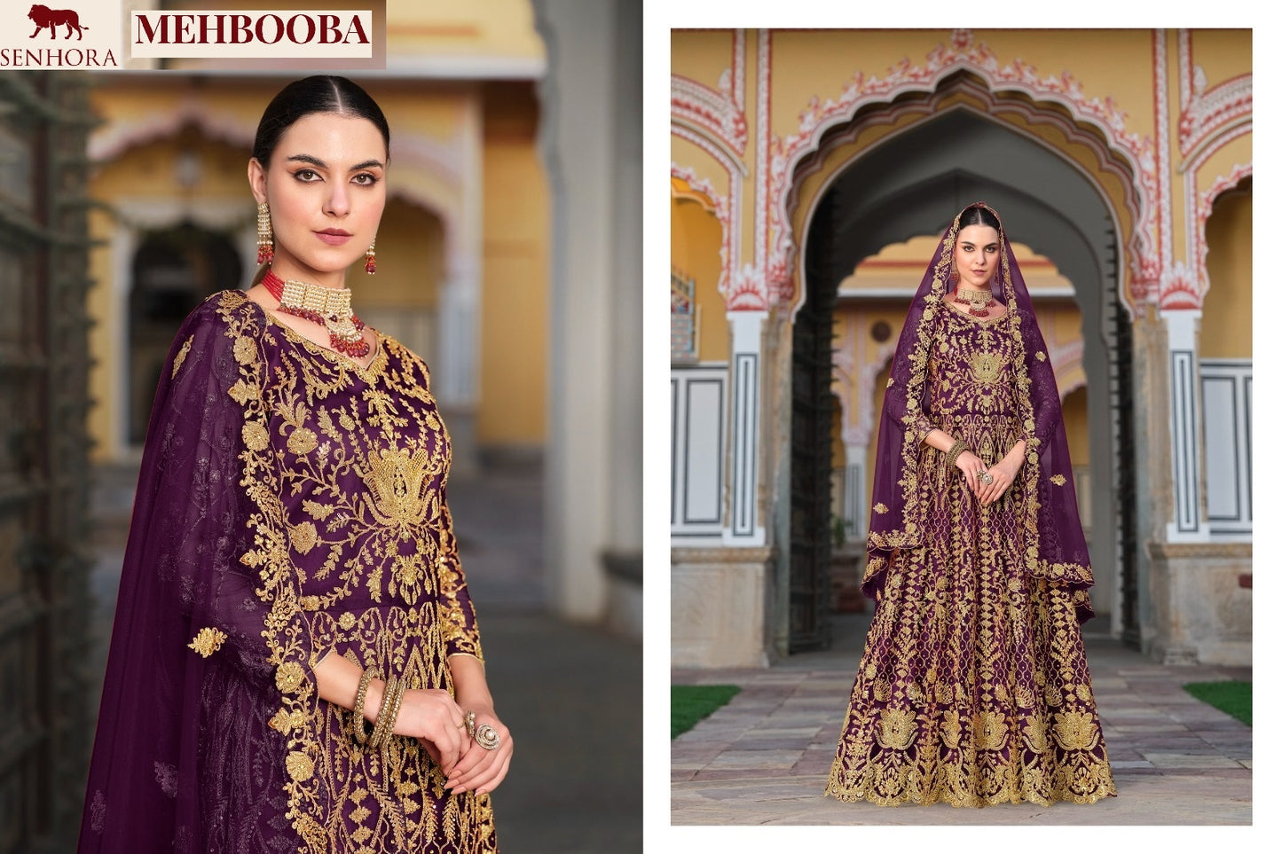 3083-Mehbooba Senhora Butterfly Net Unstitched Suits