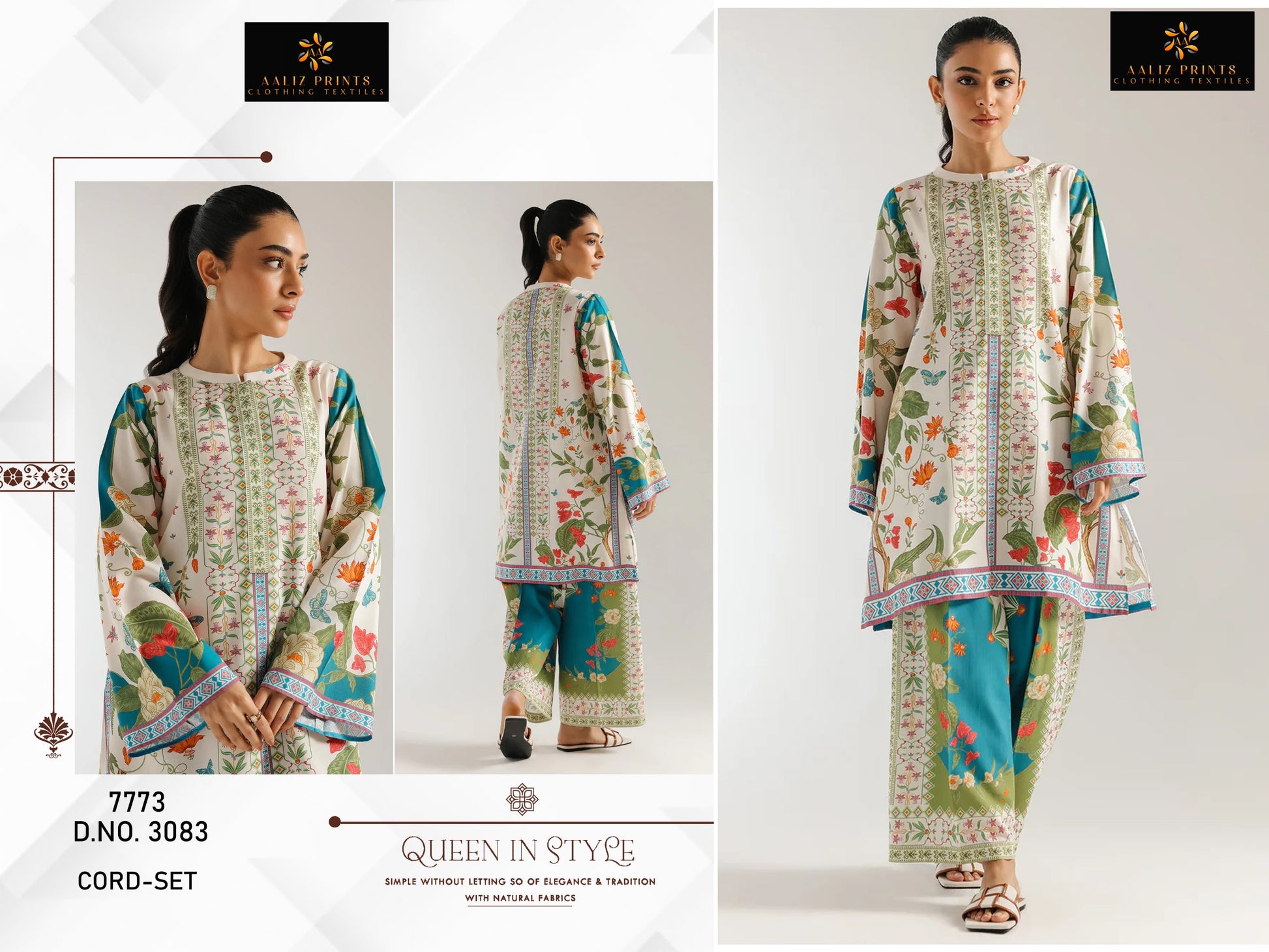 3083 Aaliz Print Lawn Co Ord Set