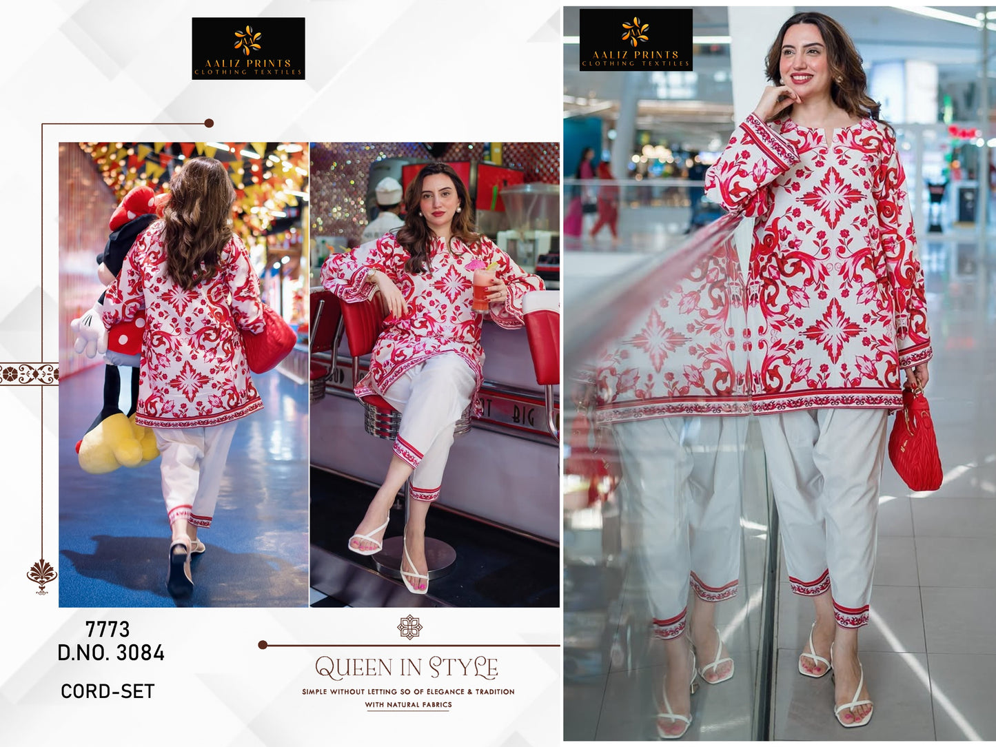 3084 Aaliz Print Lawn Co Ord Set