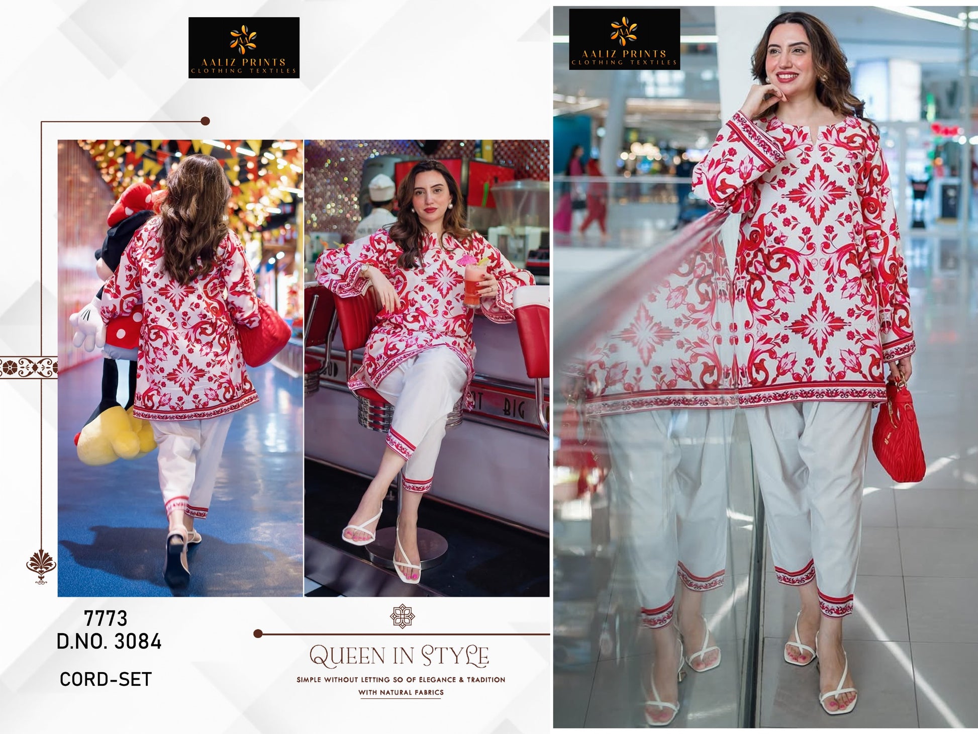 3084 Aaliz Print Lawn Co Ord Set