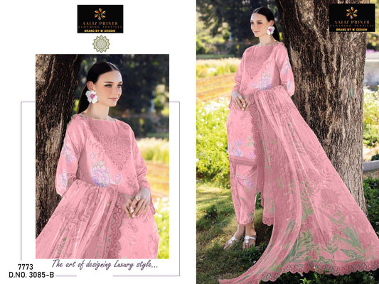 3085-B Aaliz Print Printed Pakistani Patch Suits