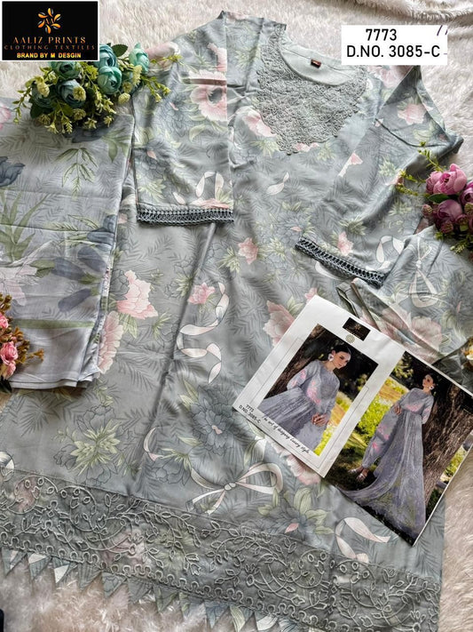3085-C Aaliz Print Printed Pakistani Patch Suits
