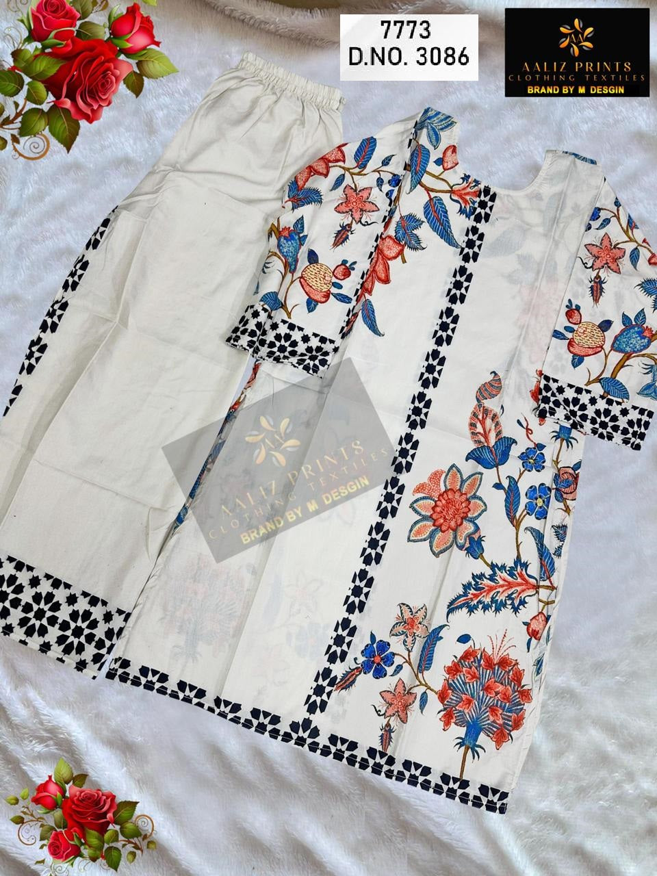 3086 Aaliz Print Lawn Co Ord Set