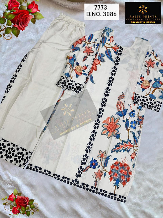 3086 Aaliz Print Lawn Co Ord Set