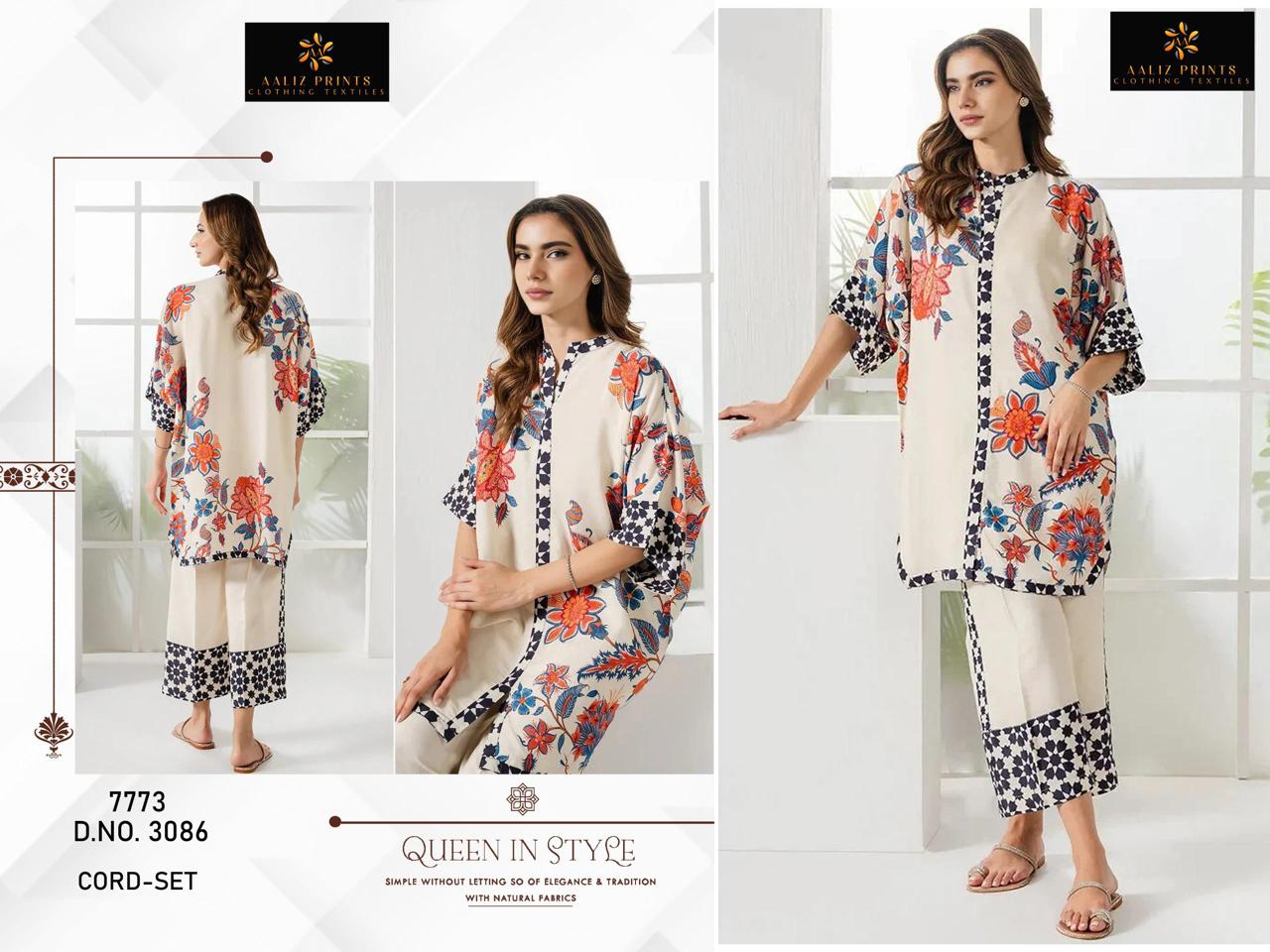 3086 Aaliz Print Lawn Co Ord Set