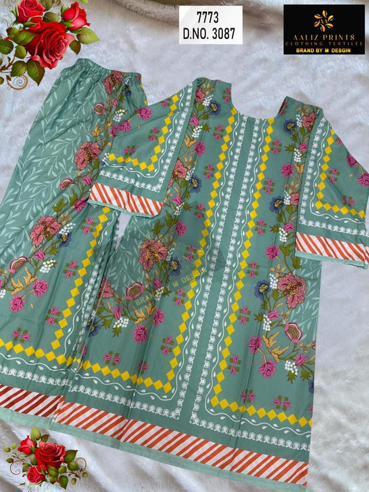 3087 Aaliz Print Lawn Co Ord Set