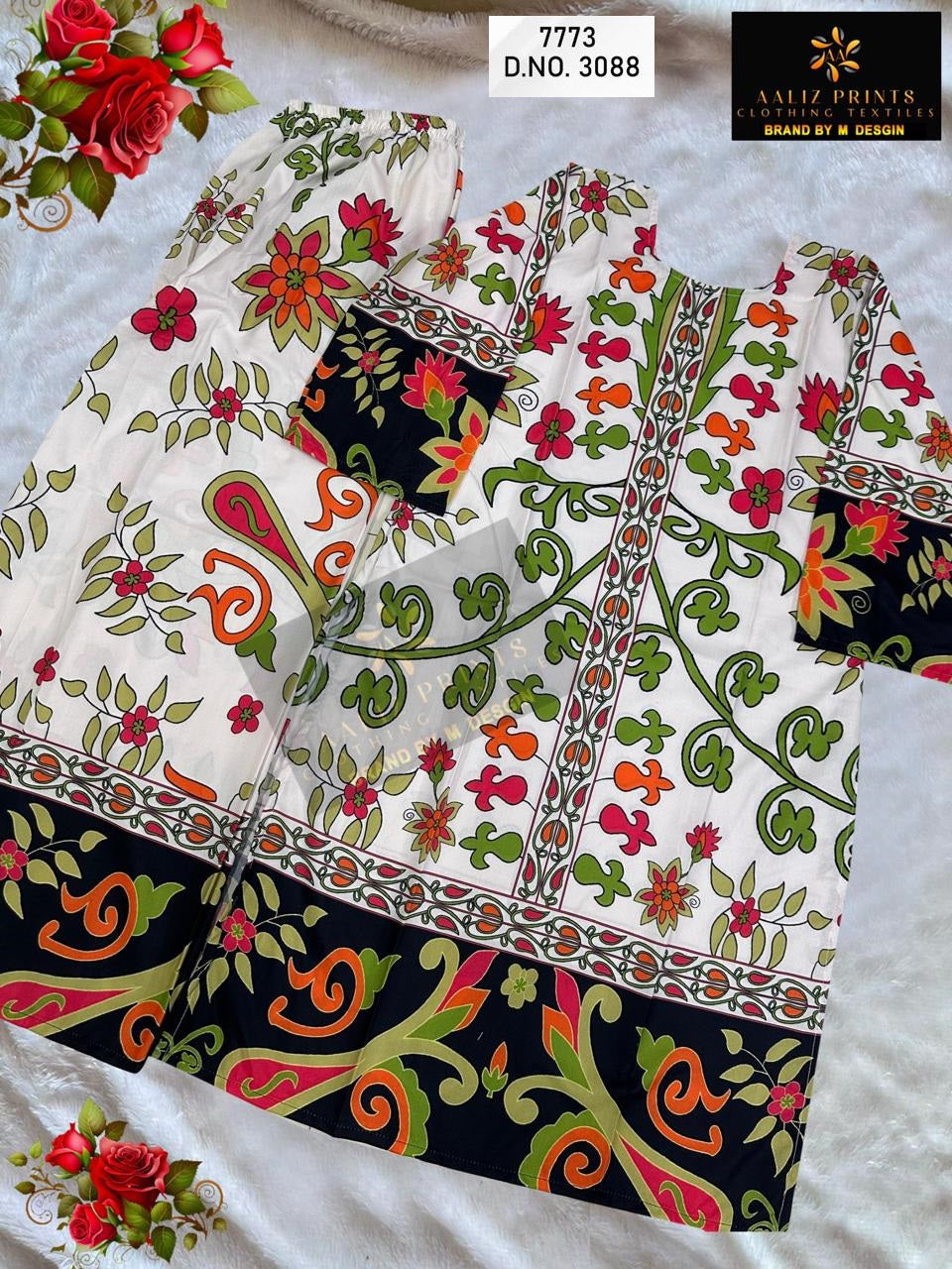 3088 Aaliz Print Lawn Co Ord Set
