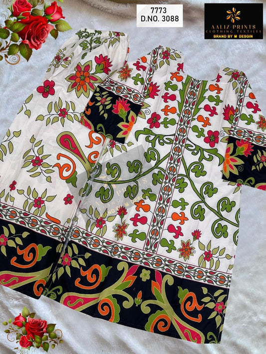 3088 Aaliz Print Lawn Co Ord Set