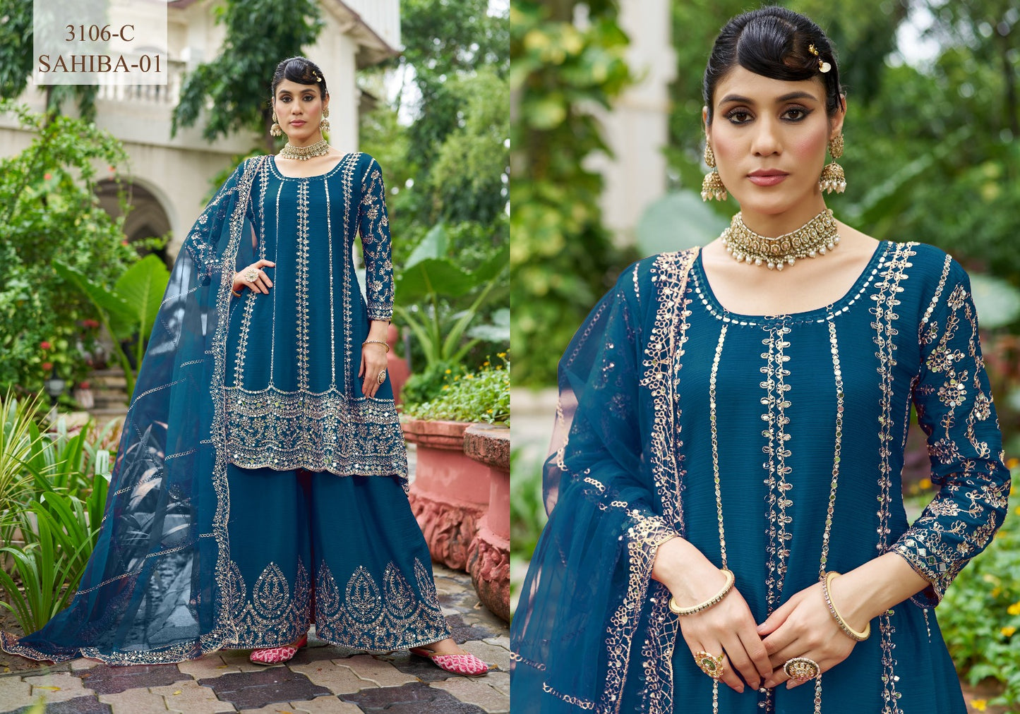 3106-C Sahiba Vol 1 Senhora Chinon Pakistani Readymade Suits