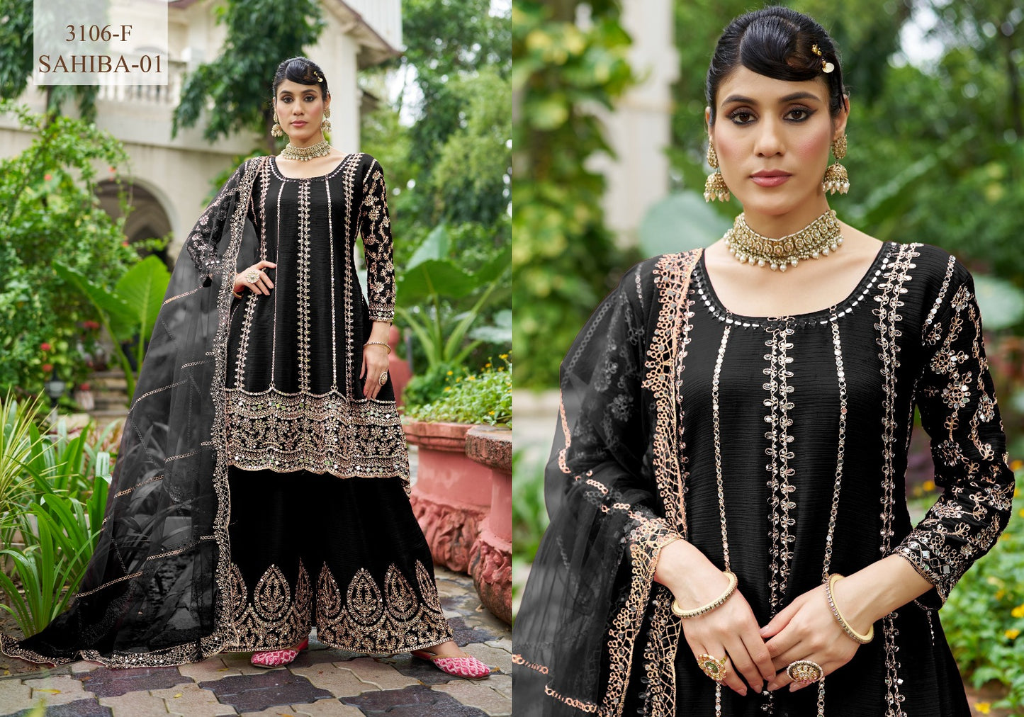 3106-F Sahiba Vol 1 Senhora Chinon Pakistani Readymade Suits