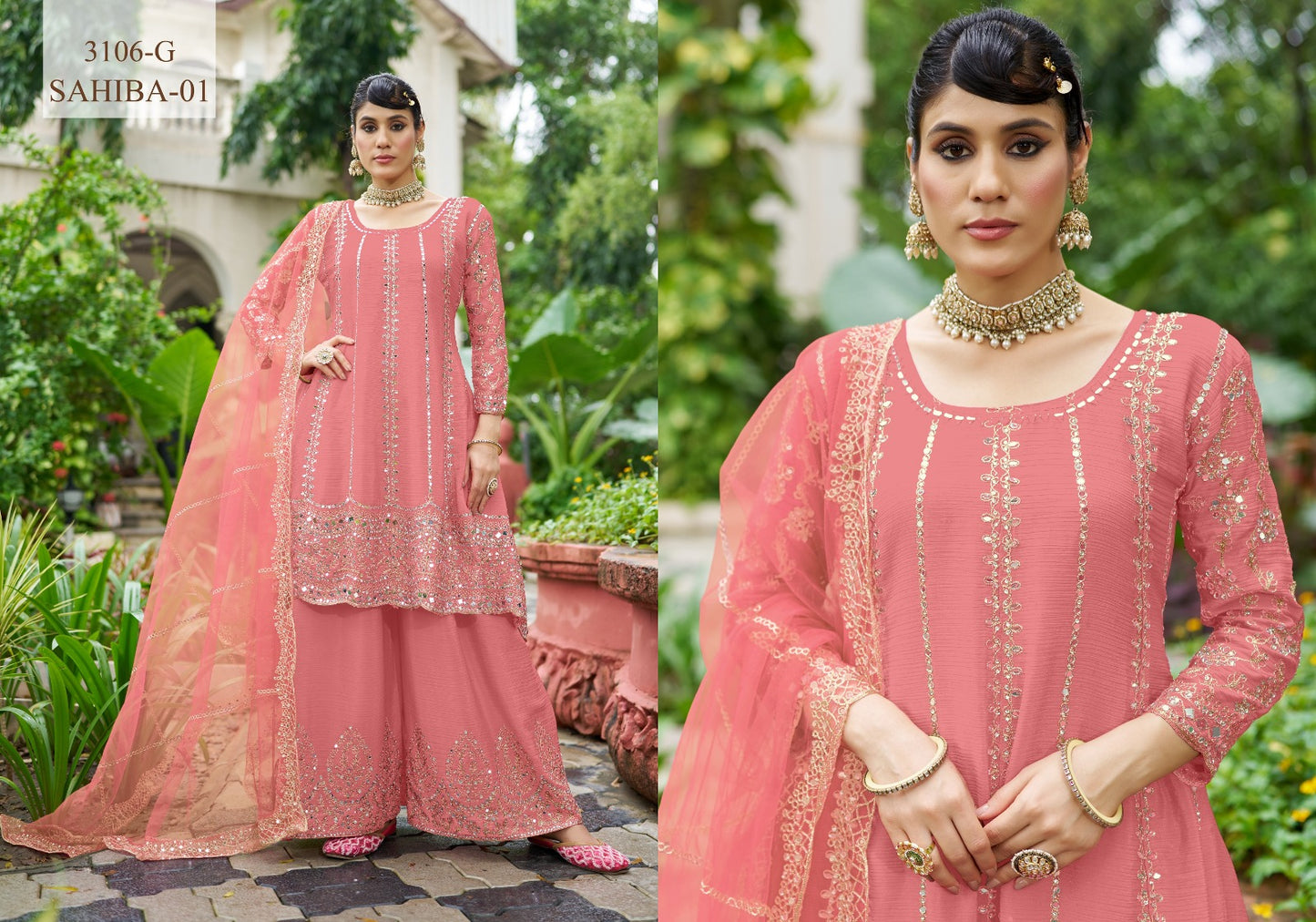 3106-G Sahiba Vol 1 Senhora Chinon Pakistani Readymade Suits