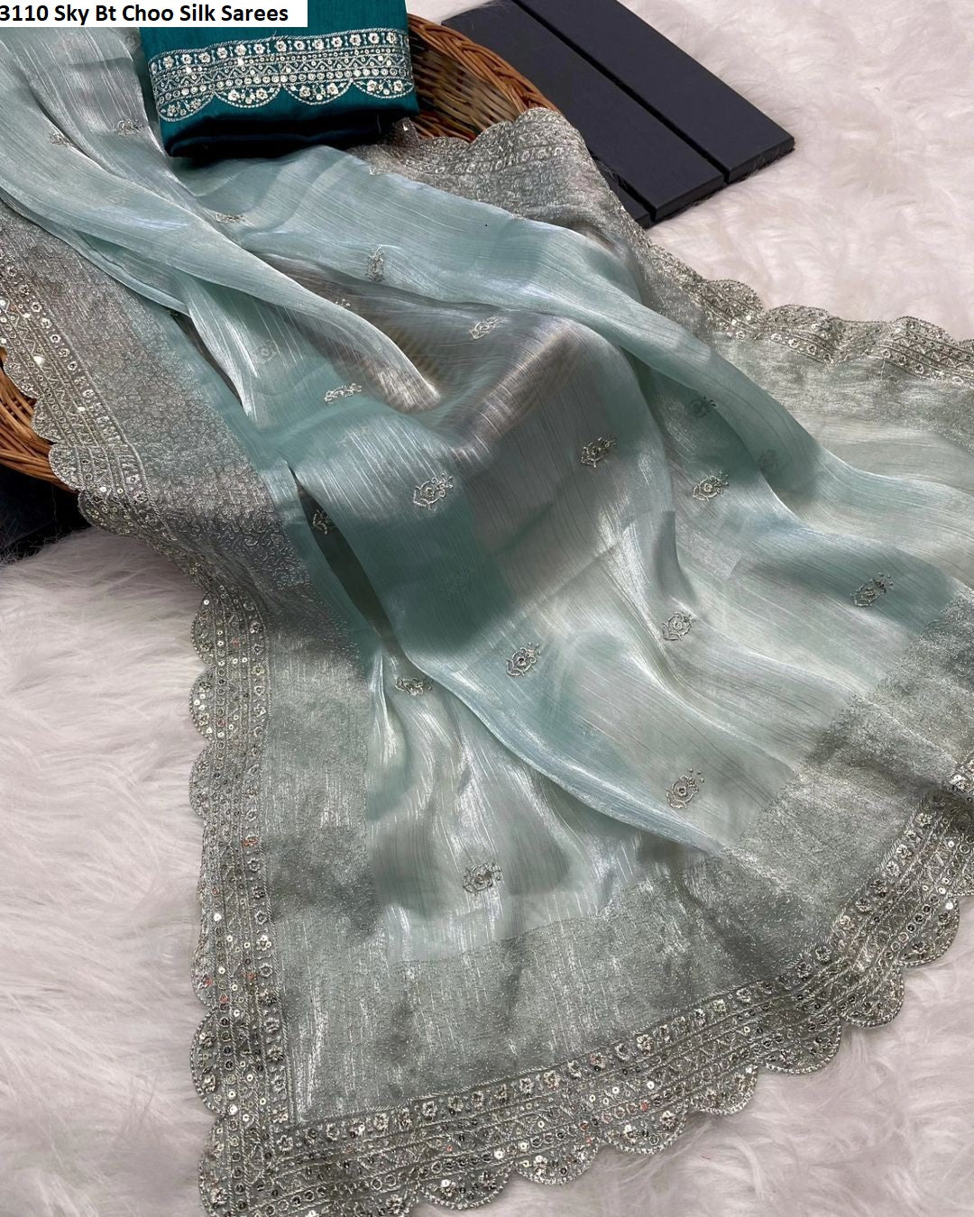 3110 Sky Bt Choo Silk Sarees