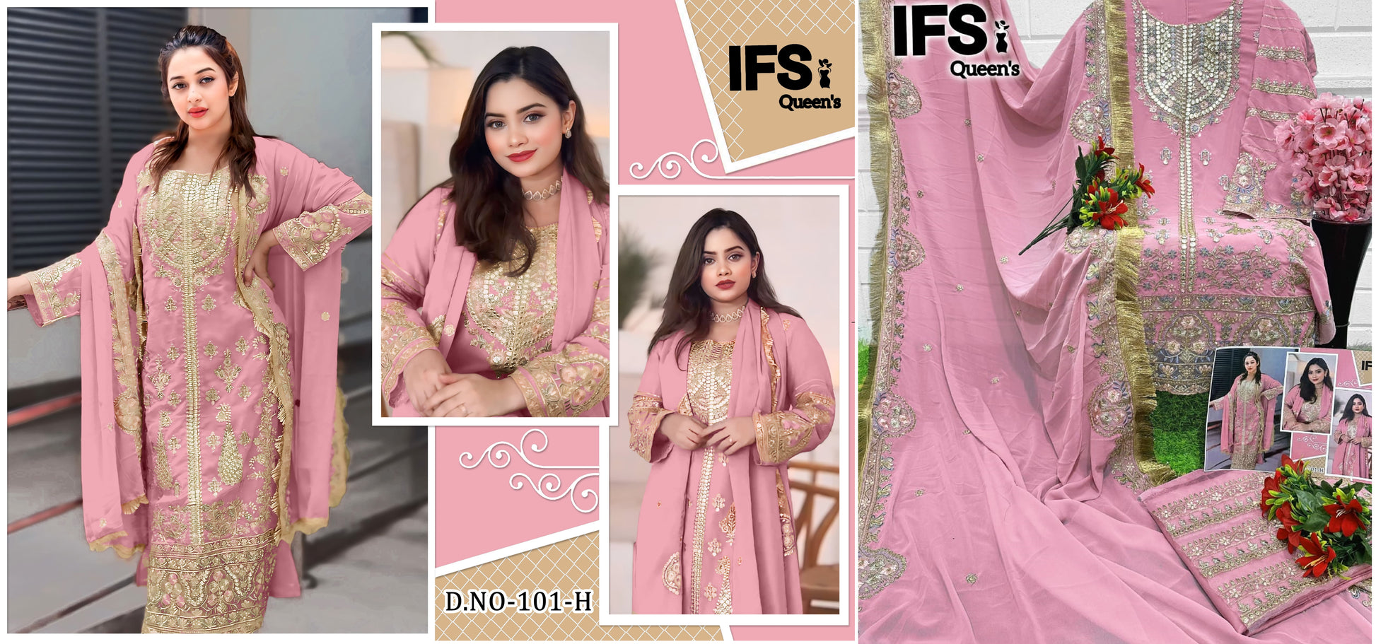 101H Ifs Queens Pakistani Salwar Suits