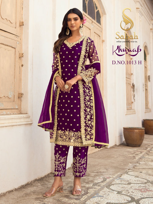 1013H Khwaab Sabah Unstitched Suits