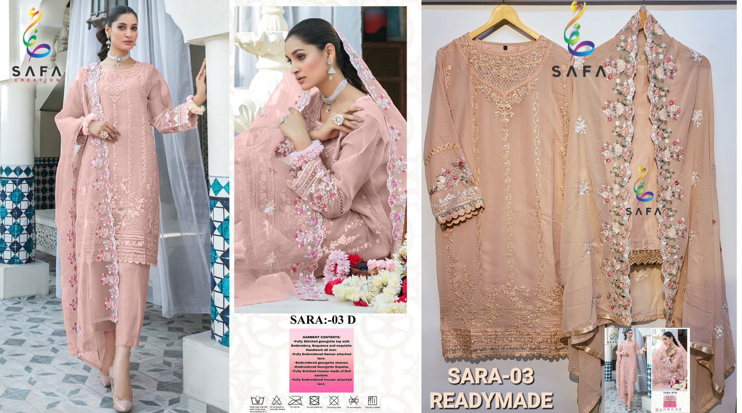 03D Sara Safa Creation Pakistani Readymade Suits