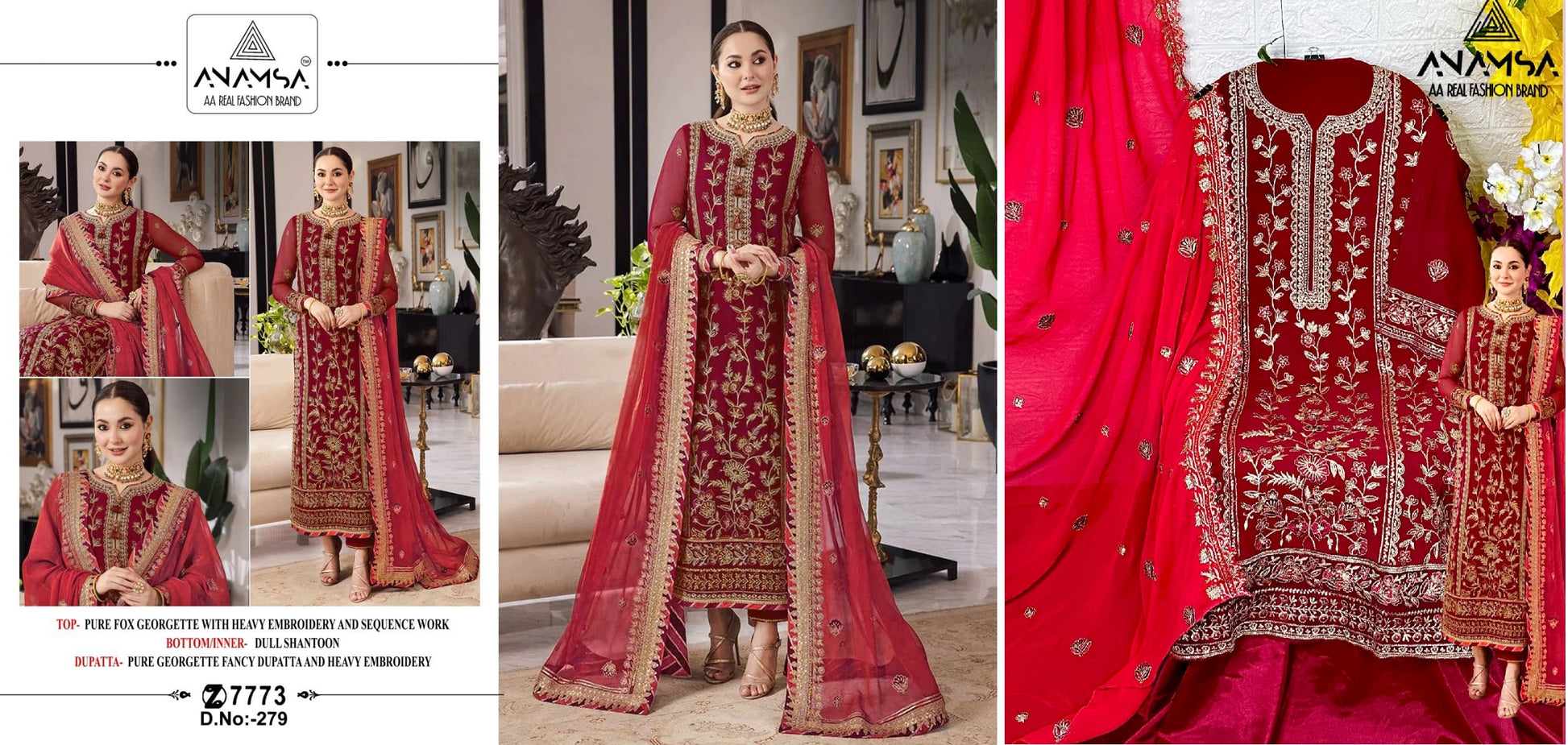 279 Anamsa Pakistani Salwar Suits