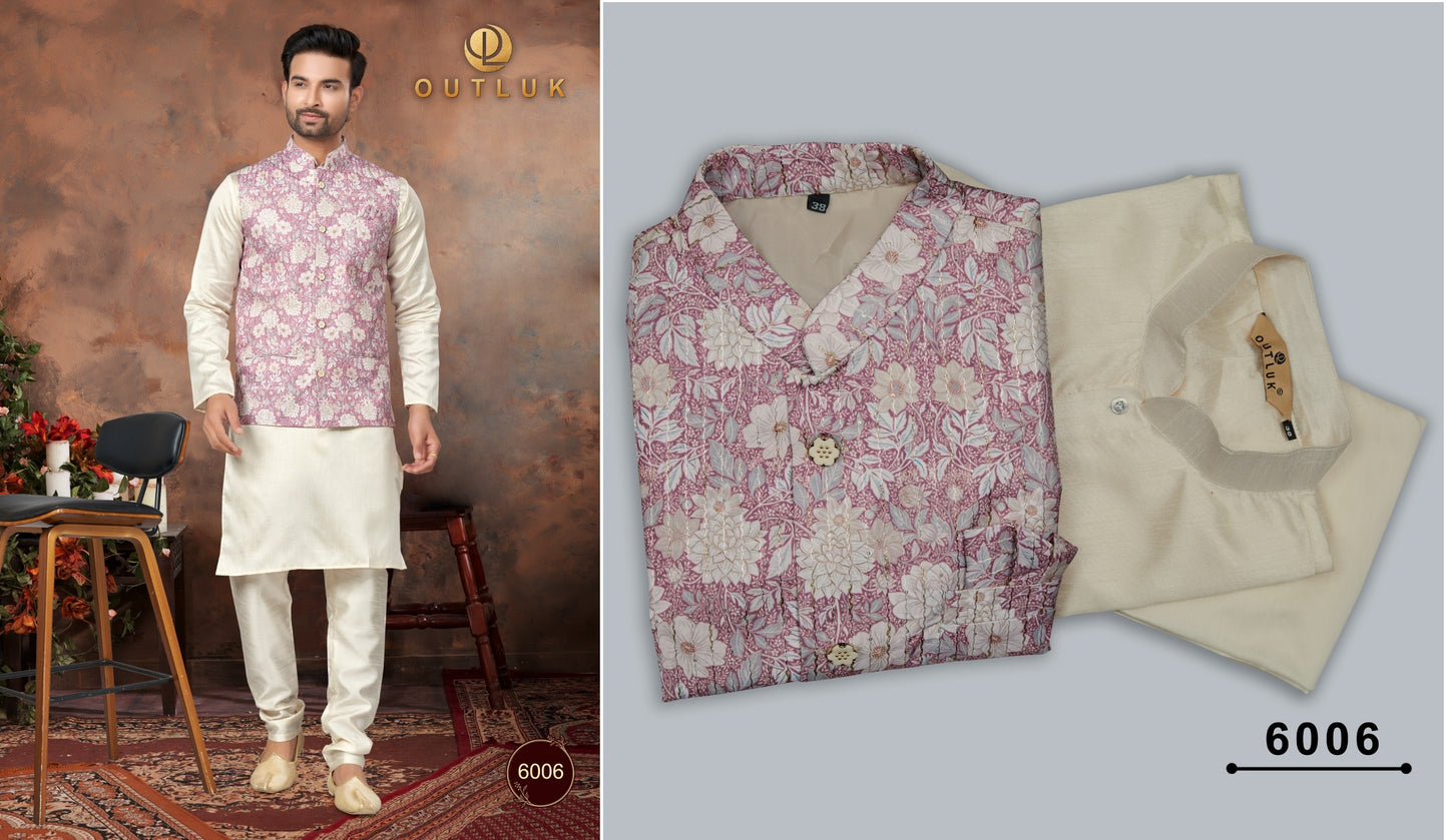 6006 Wedding Collection Vol 6 Outluk Mens Kurta Pyjama