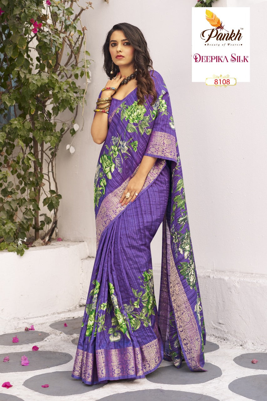 8108 Deepika Silk Pankh Sarees