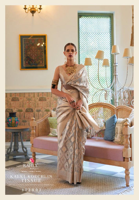312001 Kalki Koechlin Tissue Rajtex Zari Sarees